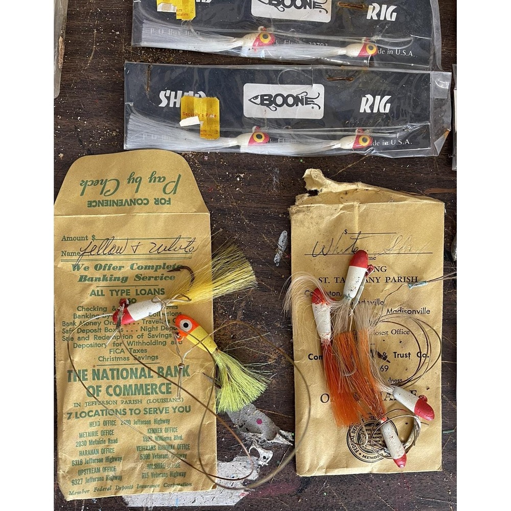 LOT 29+ VTG Fishing Fly Jig Bucktail Shad Speck Popping Corks Lures Split Shot - Picture 4 of 13